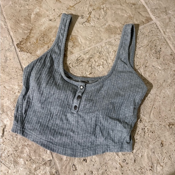 Free People Tops - Free people Grey ribbed tank top